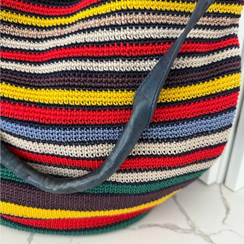 The Sak, Striped Multicolor Knit Shoulder tote Bag